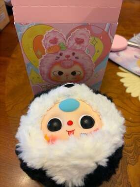 Baby Three zipper bag Panda Plush Vinyl Doll Blind Box Figure